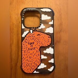 Casetify Capybara Design Case - Orange and Black iPhone 14 Pro